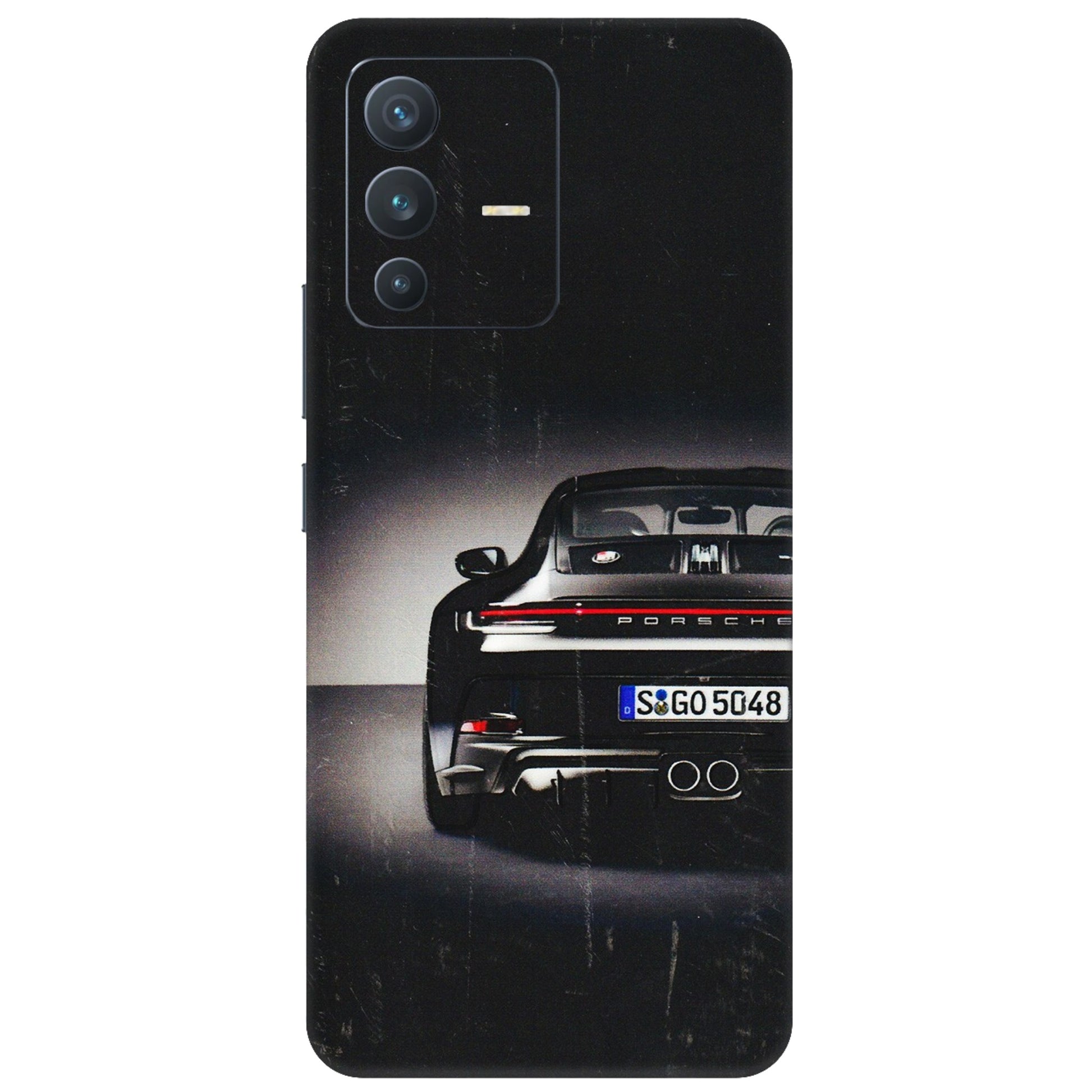 VIVO Z/V/X/T/U/S Series Phone Skins (All Models) - New Black Porsche GT3 - 3D Embossed Finish (L-327) Vivo V23 (5G)