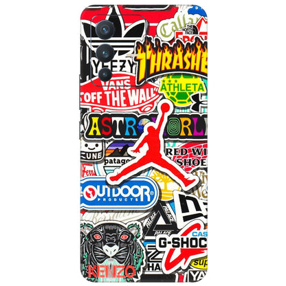 VIVO Z/V/X/T/U/S Series Phone Skins (All Models) - Multi Brands Sticker Graffiti - 3D Embossed Finish (L-37) Vivo V23 (5G)