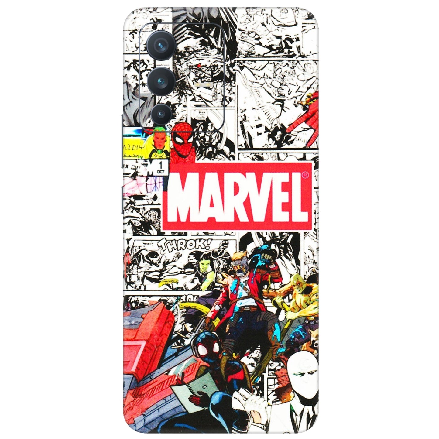 VIVO Z/V/X/T/U/S Series Phone Skins (All Models) - Marvel Colorful Comic - 3D Embossed Finish (L-64) Vivo V23 (5G)
