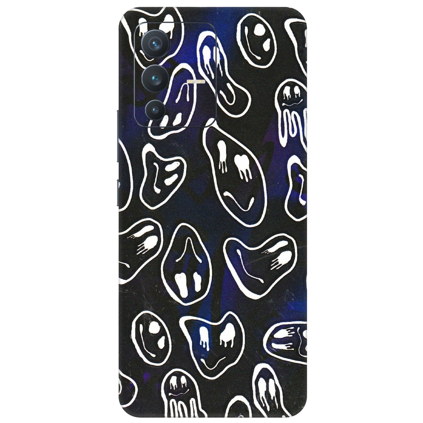 VIVO Z/V/X/T/U/S Series Phone Skins (All Models) - Distorted Smileys - 3D Embossed Finish (L-92) Vivo V23 (5G)