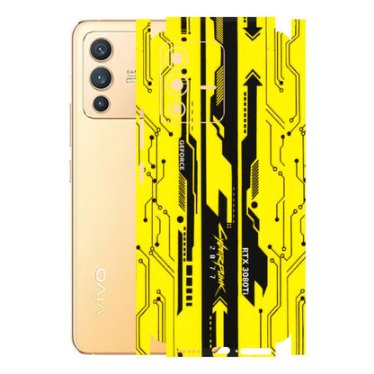 VIVO Z/V/X/T/U/S Series Phone Skins (All Models) - Yellow Cyberpunk - 3D Embossed Finish (L-93) Vivo V23 (5G)
