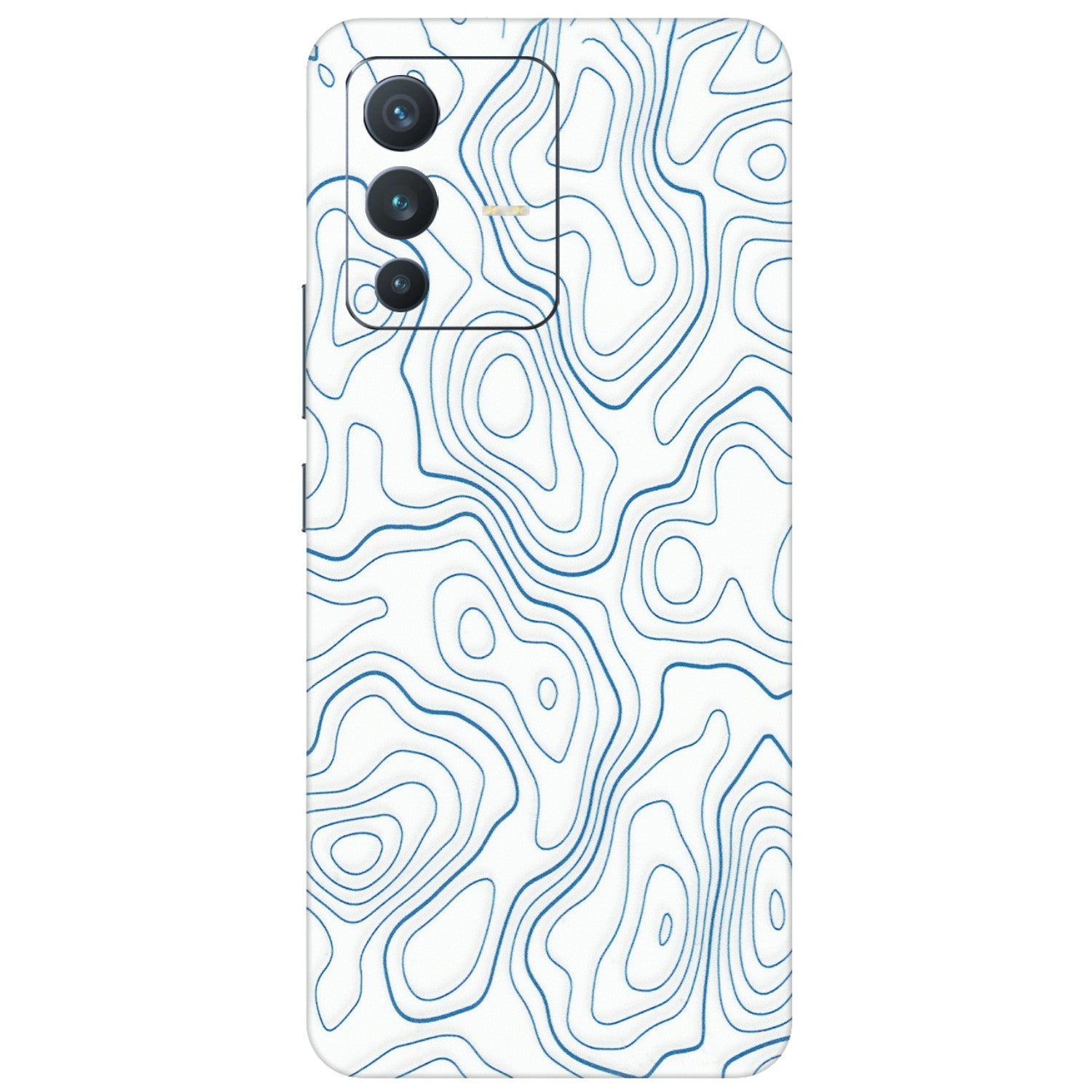VIVO Z/V/X/T/U/S Series Phone Skins (All Models) - Blue And White Swirls - Matte Finish (M-139) Vivo V23 (5G)