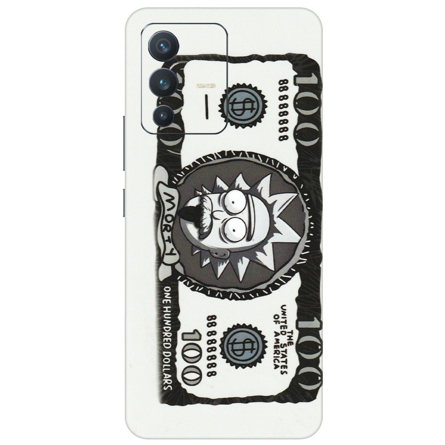 VIVO Z/V/X/T/U/S Series Phone Skins (All Models) - Rick And Morty Hundred Dollar Anime - Matte Finish (M-161) Vivo V23 (5G)