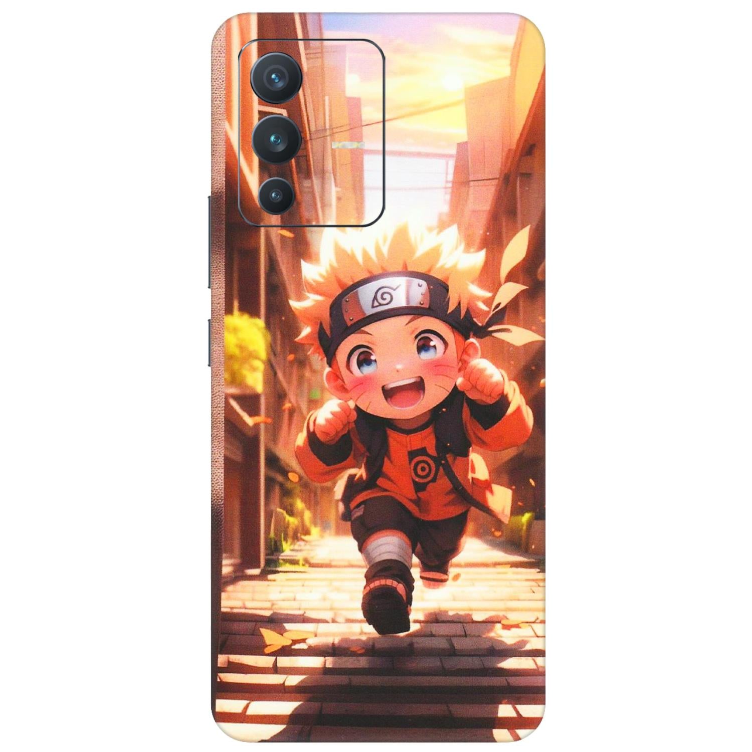 VIVO Z/V/X/T/U/S Series Phone Skins (All Models) - Naruto Cute Toon Running - Matte Finish (M-04) Vivo V23 (5G)