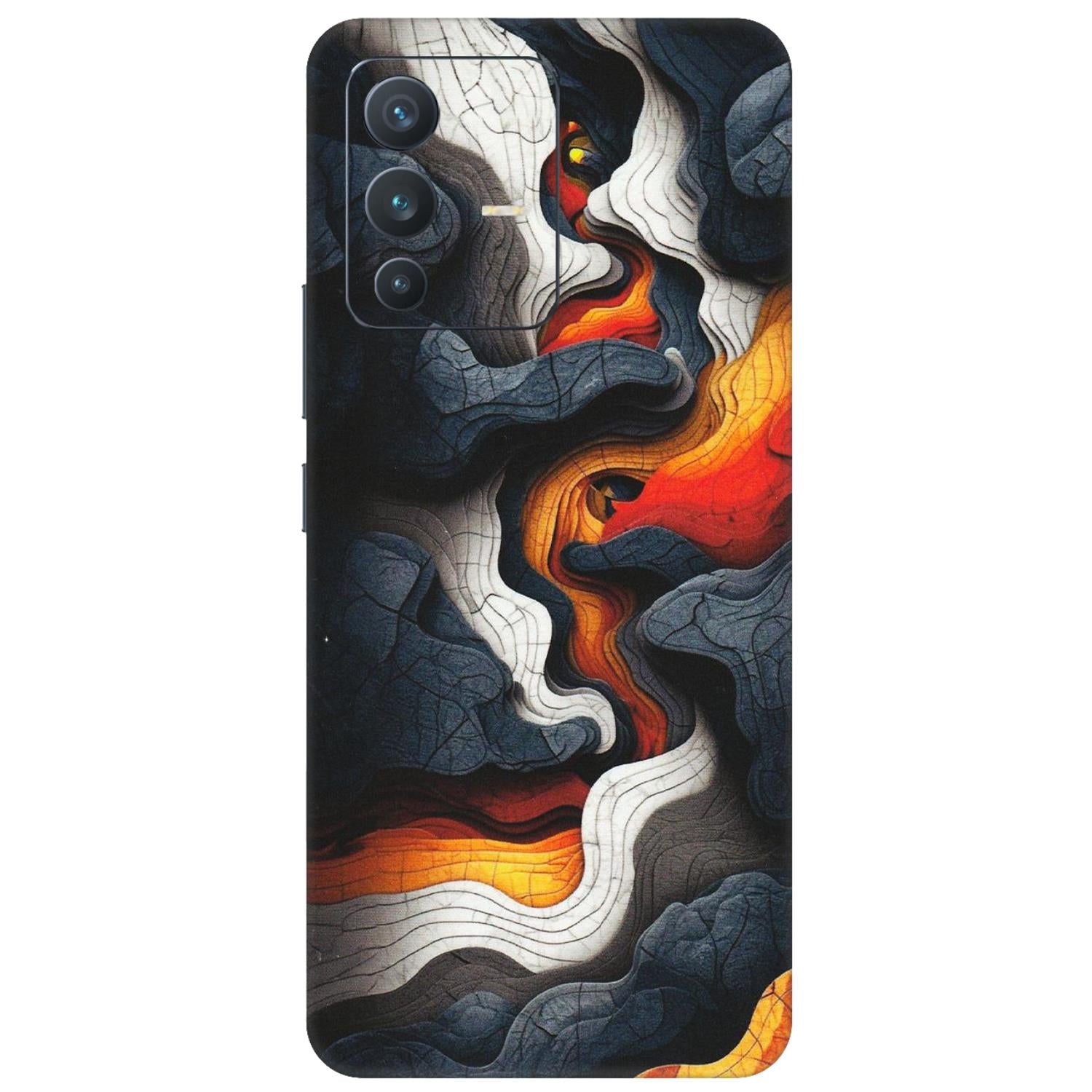 VIVO Z/V/X/T/U/S Series Phone Skins (All Models) - Abstract Volcanic Layers - Matte Finish (M-52) Vivo V23 (5G)