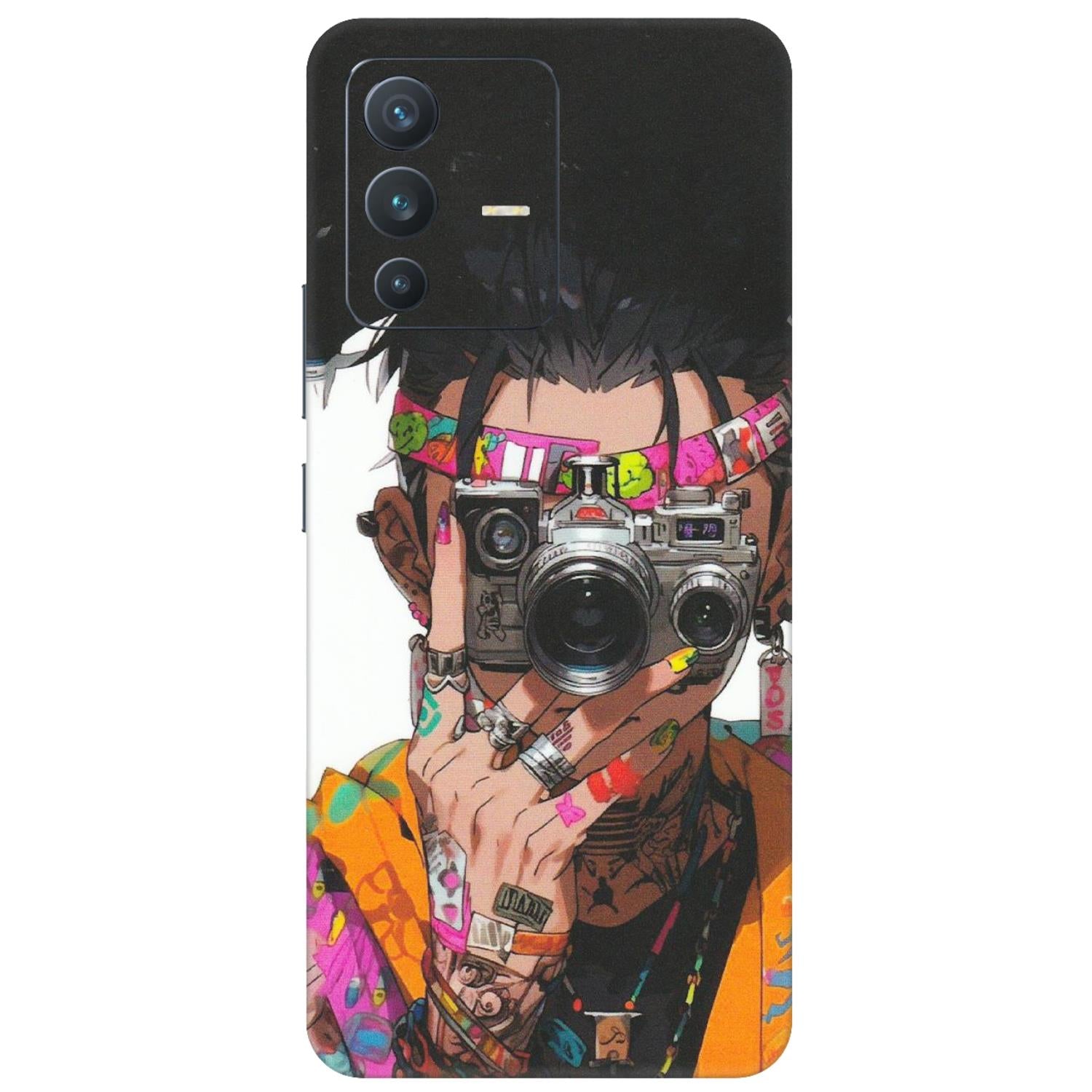 VIVO Z/V/X/T/U/S Series Phone Skins (All Models) - Camera Lover Girl - Matte Finish (M-09) Vivo V23 (5G)