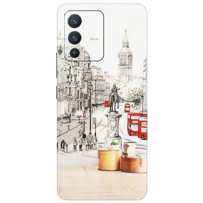 VIVO Z/V/X/T/U/S Series Phone Skins (All Models) - London Street - Transparent Finish (T-02) Vivo V23 (5G)