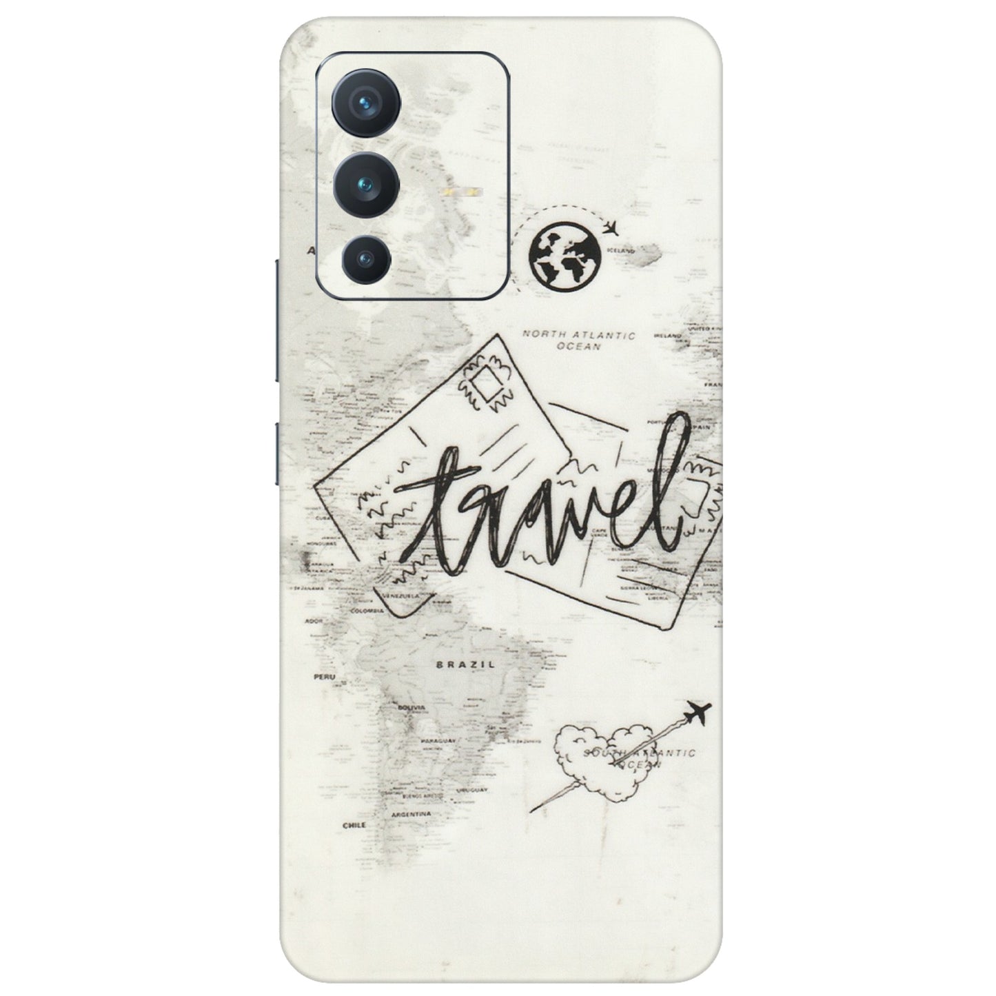 VIVO Z/V/X/T/U/S Series Phone Skins (All Models) - Travel Ticket - Transparent Finish (T-06) Vivo V23 (5G)