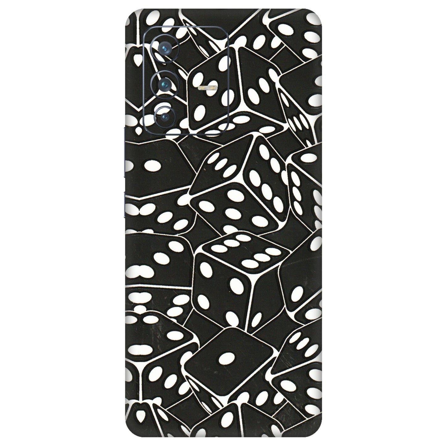 VIVO Z/V/X/T/U/S Series Phone Skins (All Models) - Big Black Dices - 3D Embossed Finish (L-106) Vivo V23 Pro (5G)