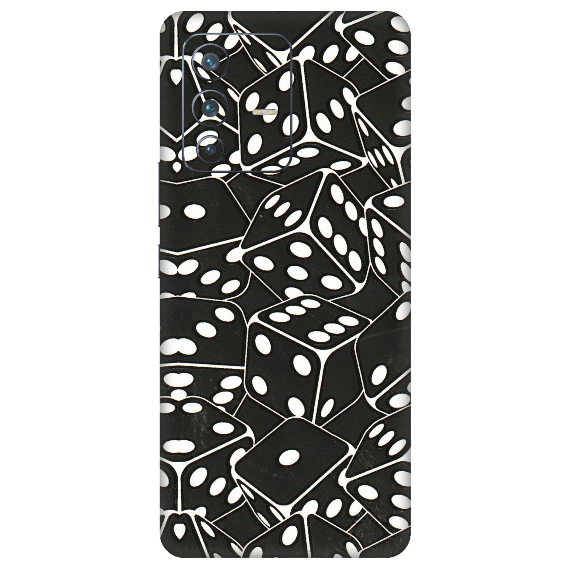 VIVO Z/V/X/T/U/S Series Phone Skins (All Models) - Big Black Dices - 3D Embossed Finish (L-106) Vivo V23 Pro (5G)