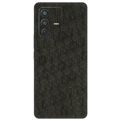 VIVO Z/V/X/T/U/S Series Phone Skins (All Models) - Black Abstract Pattern - 3D Embossed Finish (L-117) Vivo V23 Pro (5G)