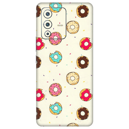 VIVO Z/V/X/T/U/S Series Phone Skins (All Models) - Mini Donuts Doodle Art - 3D Embossed Finish (L-122) Vivo V23 Pro (5G)