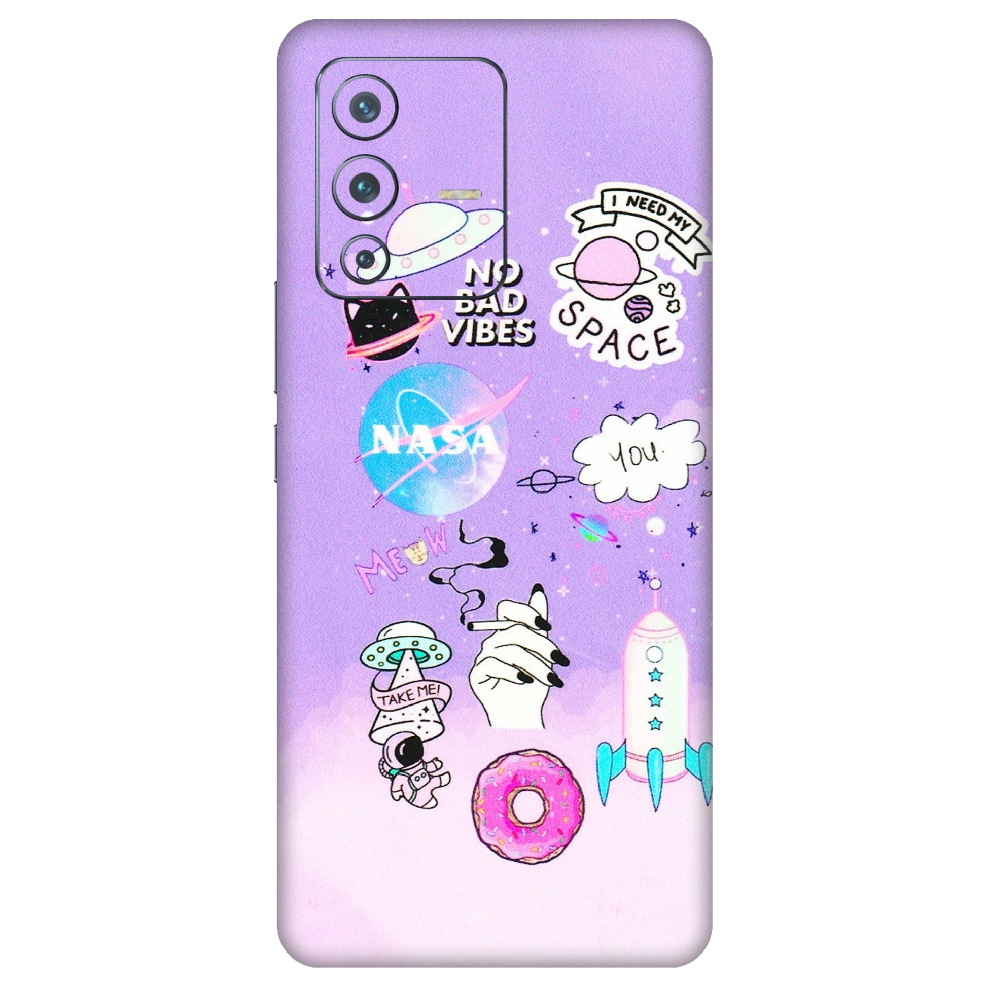 VIVO Z/V/X/T/U/S Series Phone Skins (All Models) - I Need My Nasa Skin - 3D Embossed Finish (L-149) Vivo V23 Pro (5G)