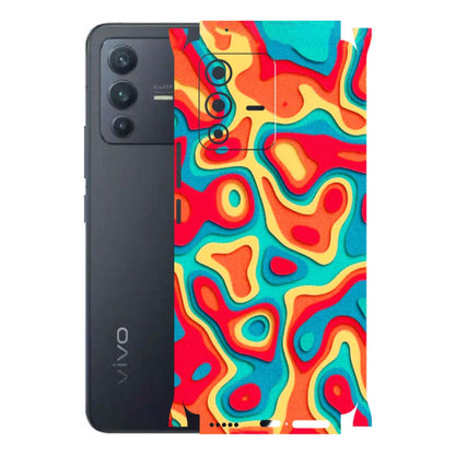 VIVO Z/V/X/T/U/S Series Phone Skins (All Models) - Abstract Swirl - 3D Embossed Finish (L-150) Vivo V23 Pro (5G)