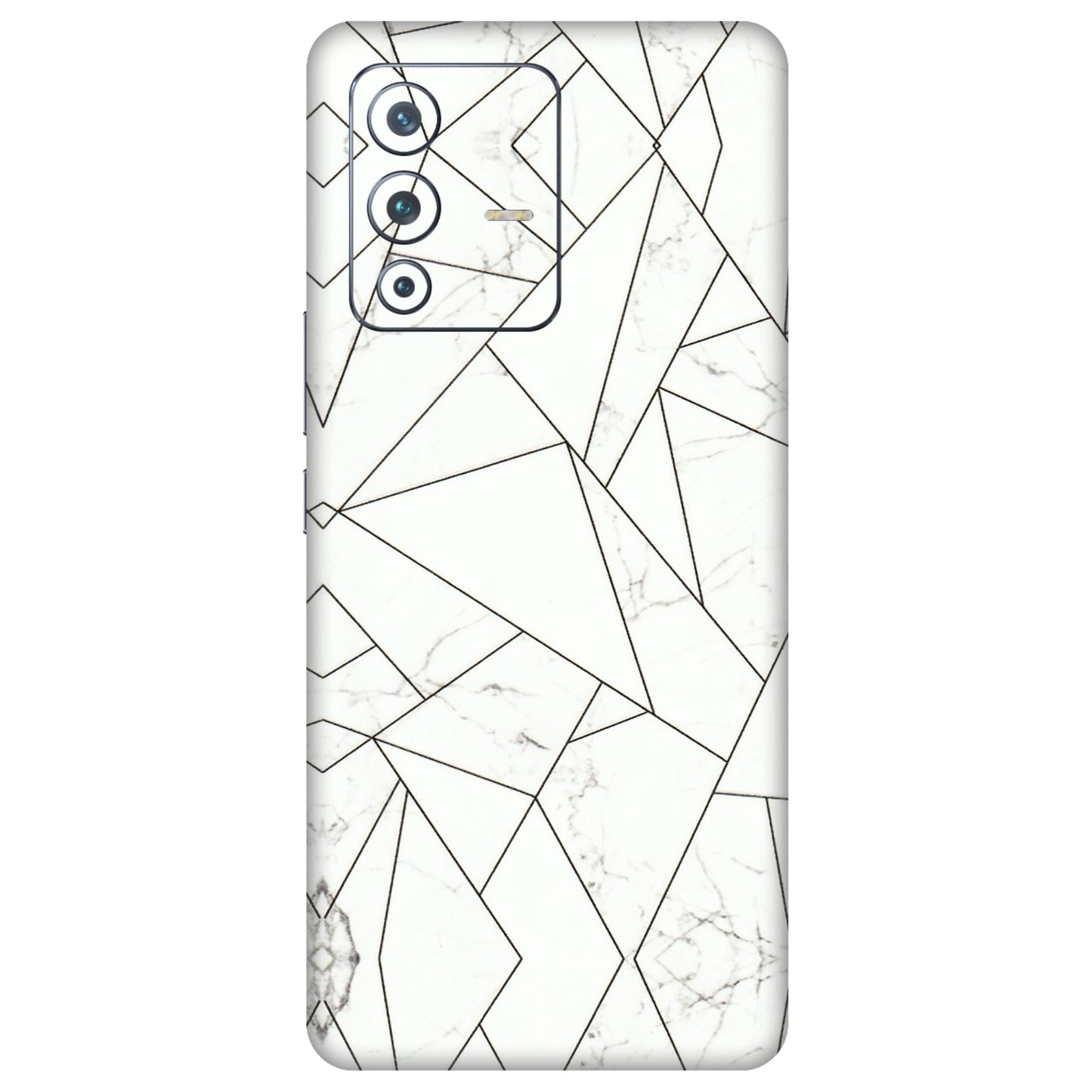 VIVO Z/V/X/T/U/S Series Phone Skins (All Models) - Luxury White Marble Effect - 3D Embossed Finish (L-168) Vivo V23 Pro (5G)