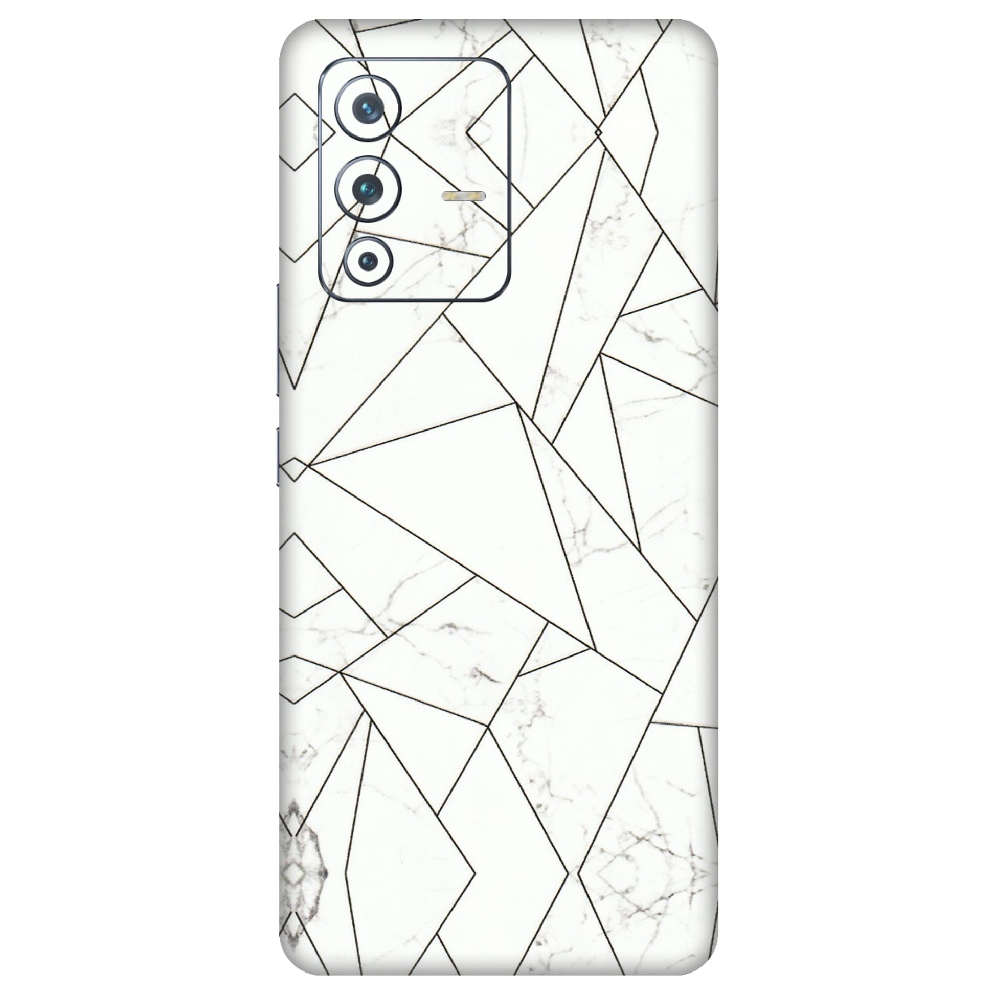 VIVO Z/V/X/T/U/S Series Phone Skins (All Models) - Luxury White Marble Effect - 3D Embossed Finish (L-168) Vivo V23 Pro (5G)