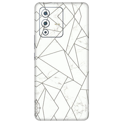 VIVO Z/V/X/T/U/S Series Phone Skins (All Models) - Luxury White Marble Effect - 3D Embossed Finish (L-168) Vivo V23 Pro (5G)