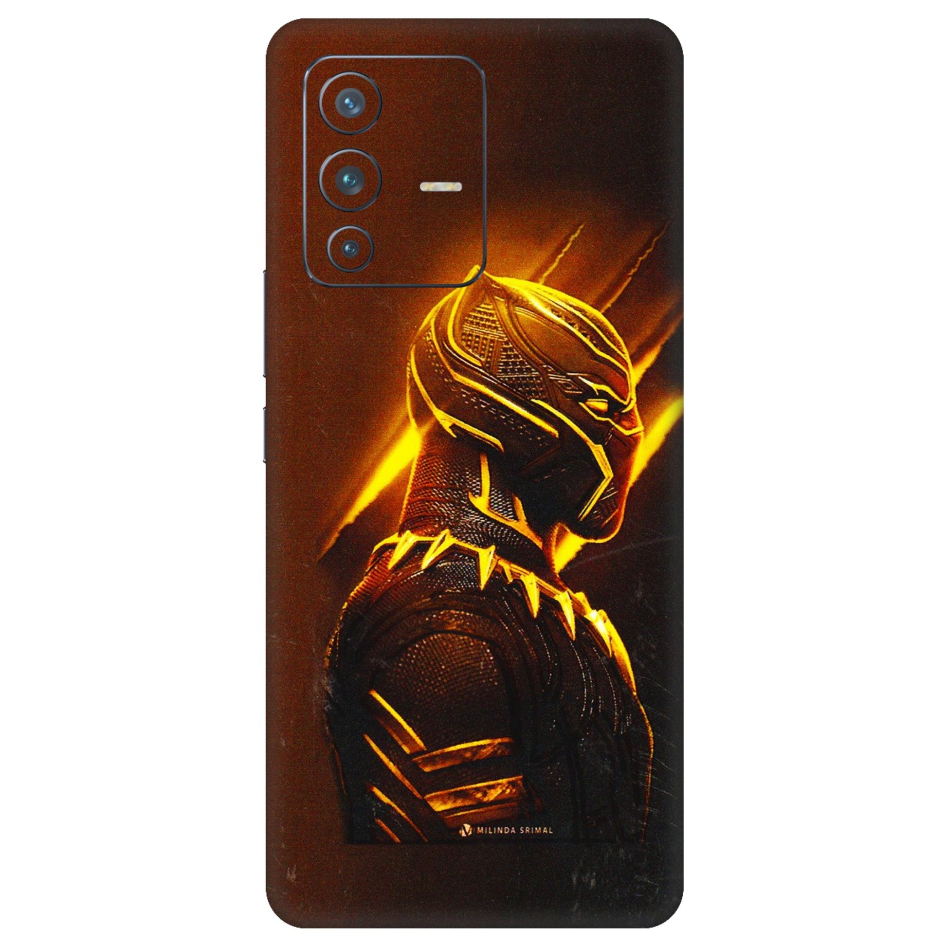 VIVO Z/V/X/T/U/S Series Phone Skins (All Models) - Gold Black Panther - 3D Embossed Finish (L-181) Vivo V23 Pro (5G)