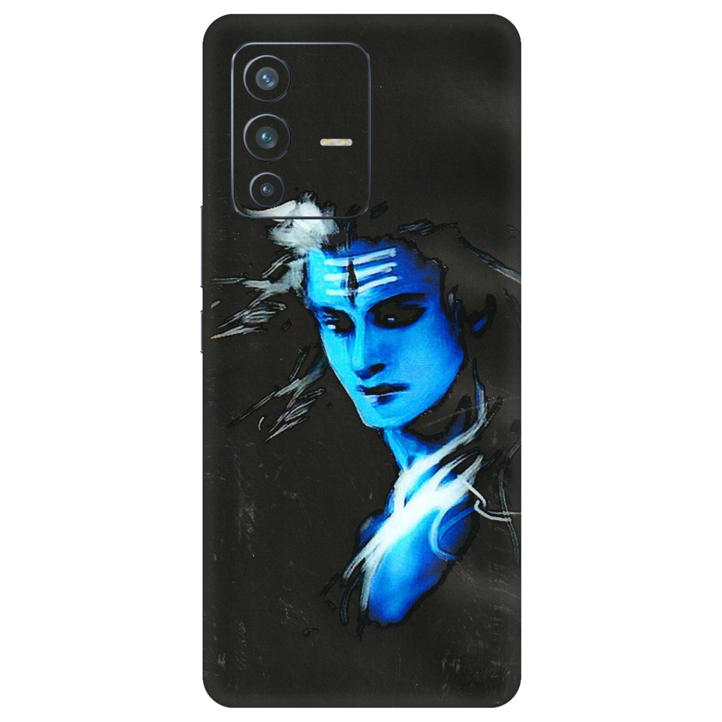 VIVO Z/V/X/T/U/S Series Phone Skins (All Models) - Har Har Mahadev Blue/Black - 3D Embossed Finish (L-185) Vivo V23 Pro (5G)