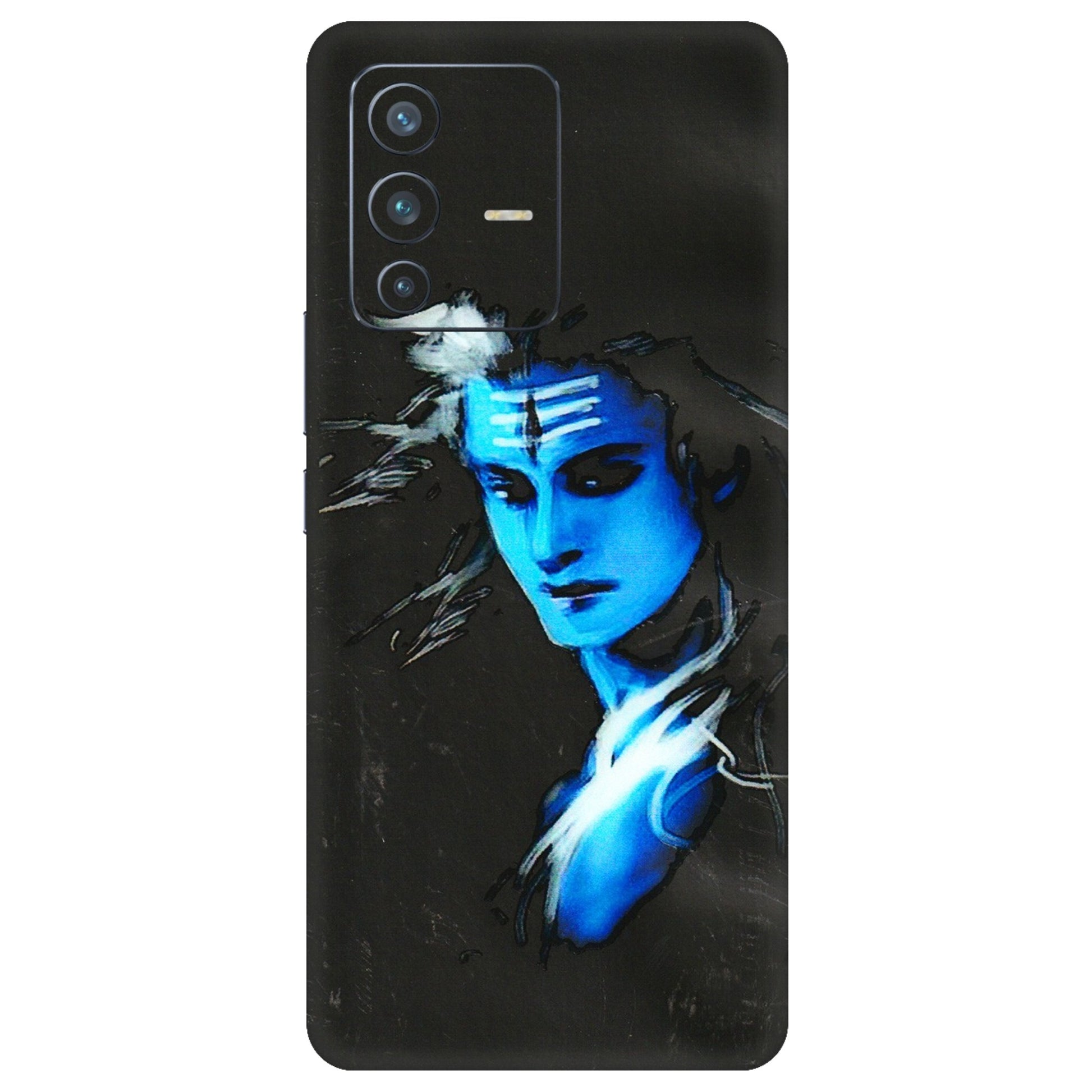 VIVO Z/V/X/T/U/S Series Phone Skins (All Models) - Har Har Mahadev Blue/Black - 3D Embossed Finish (L-185) Vivo V23 Pro (5G)