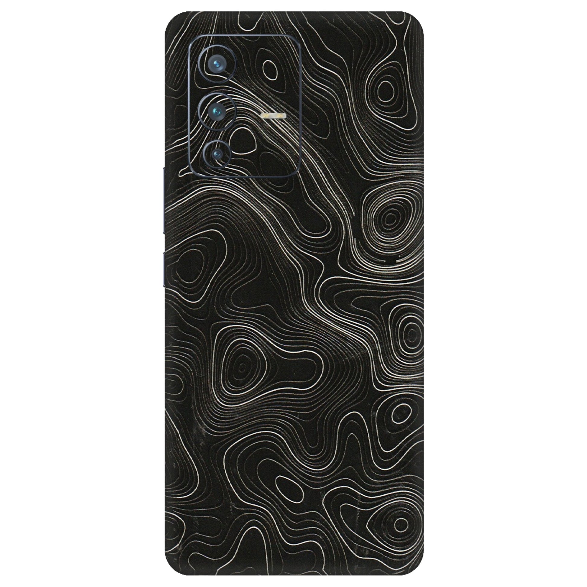 VIVO Z/V/X/T/U/S Series Phone Skins (All Models) - Black Swirl - 3D Embossed Finish (L-196) Vivo V23 Pro (5G)