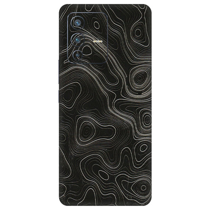VIVO Z/V/X/T/U/S Series Phone Skins (All Models) - Black Swirl - 3D Embossed Finish (L-196) Vivo V23 Pro (5G)