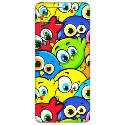 VIVO Z/V/X/T/U/S Series Phone Skins (All Models) - Cute Fluffy Birds - 3D Embossed Finish (L-213) Vivo V23 Pro (5G)