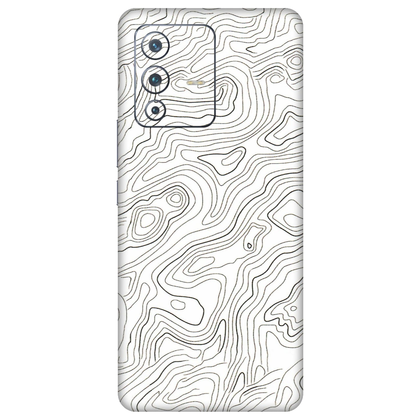 VIVO Z/V/X/T/U/S Series Phone Skins (All Models) - White Black Swirls - 3D Embossed Finish (L-219) Vivo V23 Pro (5G)