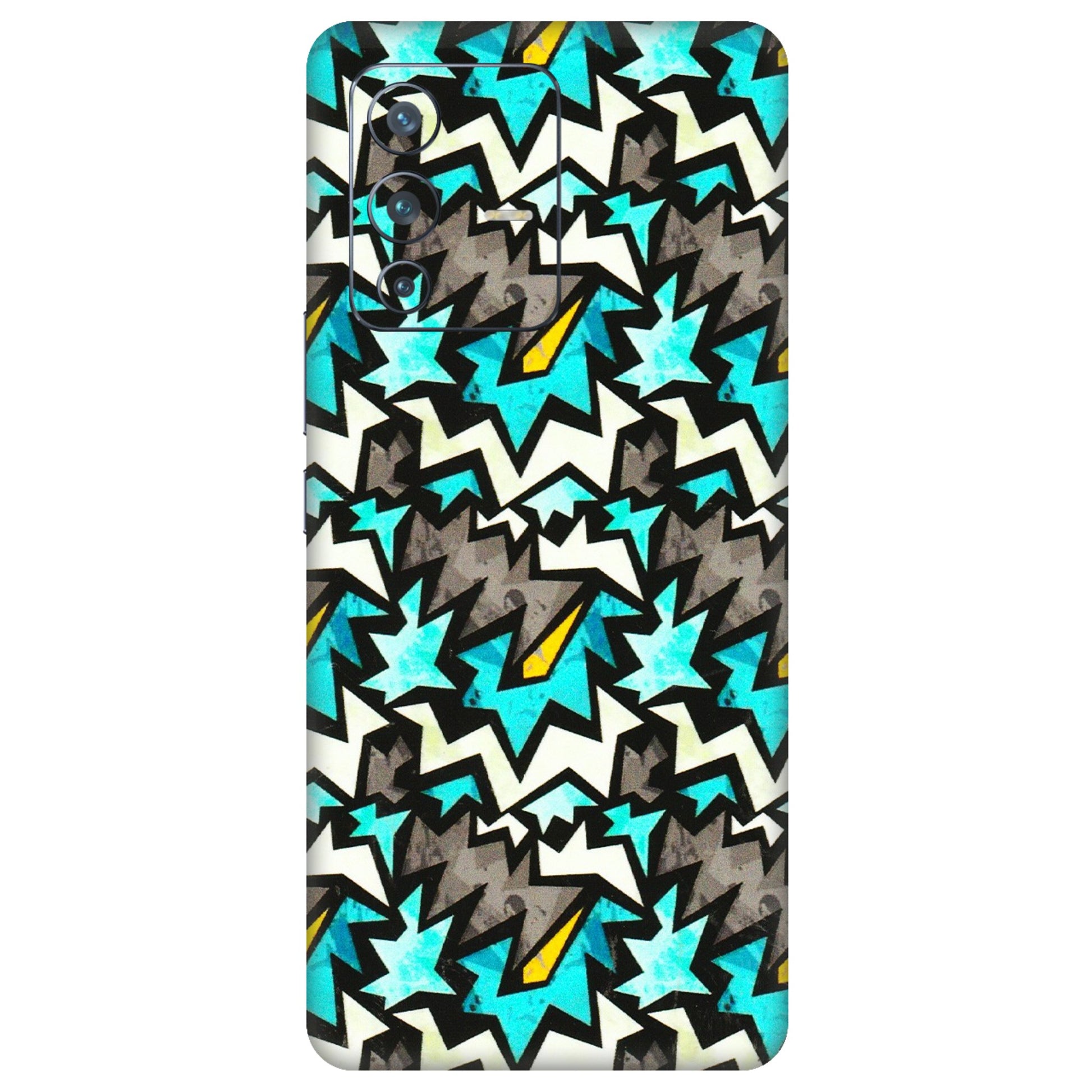 VIVO Z/V/X/T/U/S Series Phone Skins (All Models) - Funky Zig Zag - 3D Embossed Finish (L-223) Vivo V23 Pro (5G)