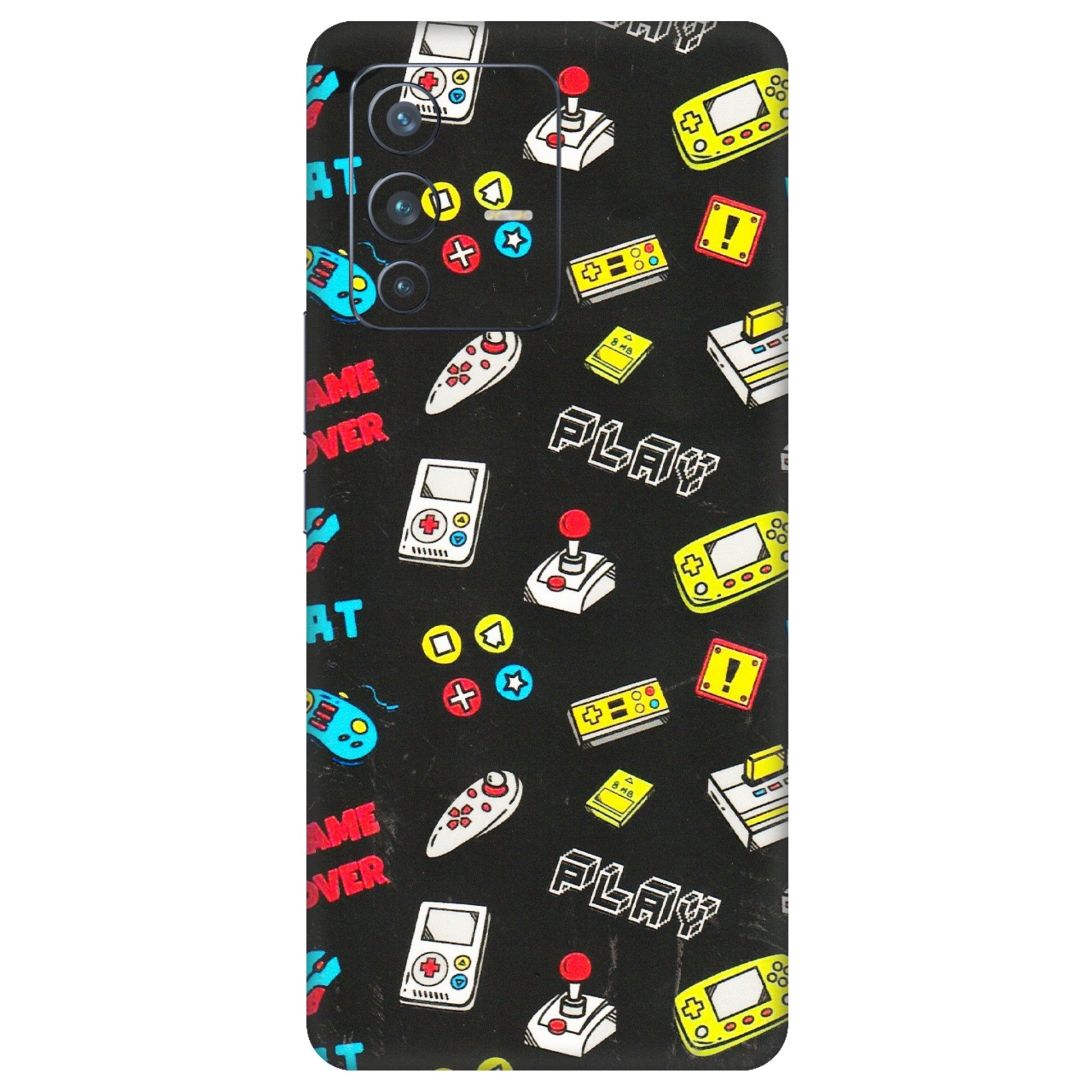 VIVO Z/V/X/T/U/S Series Phone Skins (All Models) - Gaming Doodles - 3D Embossed Finish (L-224) Vivo V23 Pro (5G)