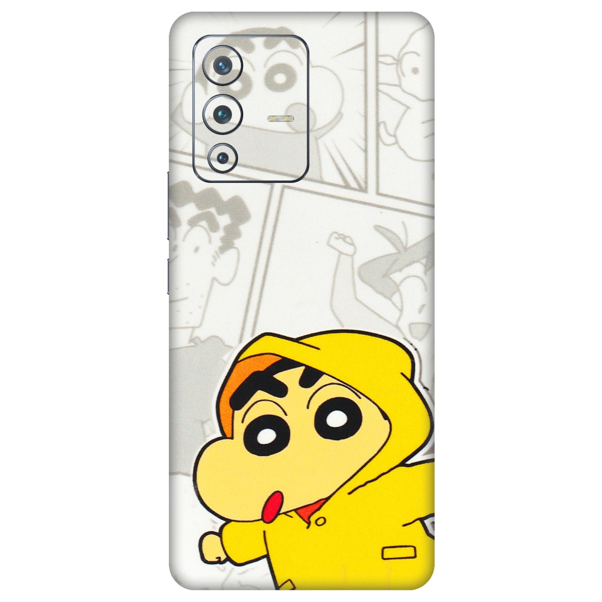 VIVO Z/V/X/T/U/S Series Phone Skins (All Models) - Yellow Shinchan Comic - 3D Embossed Finish (L-246) Vivo V23 Pro (5G)