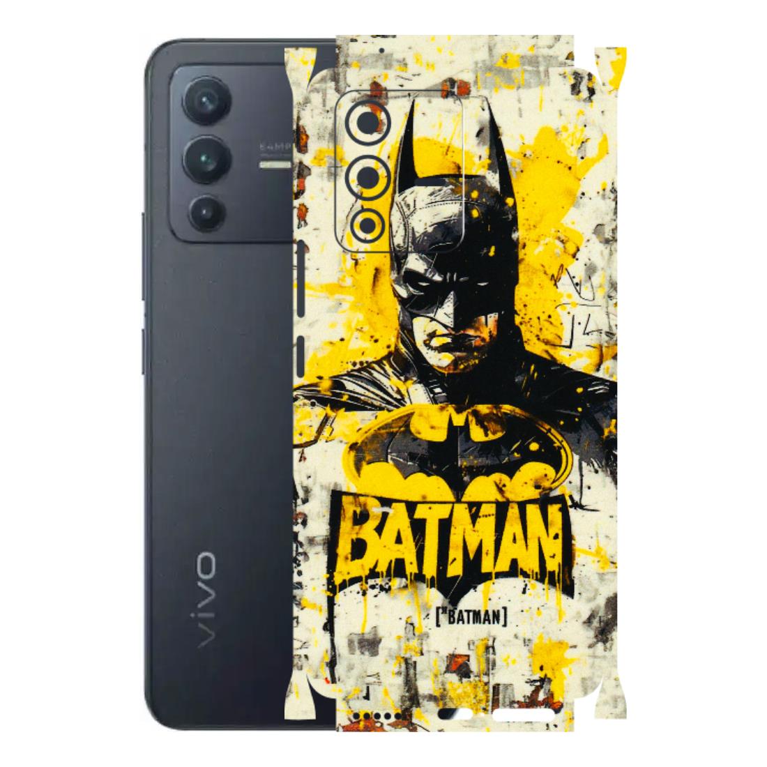 VIVO Z/V/X/T/U/S Series Phone Skins (All Models) - Batman Yellow BT - 3D Embossed Finish (L-304) Vivo V23 Pro (5G)