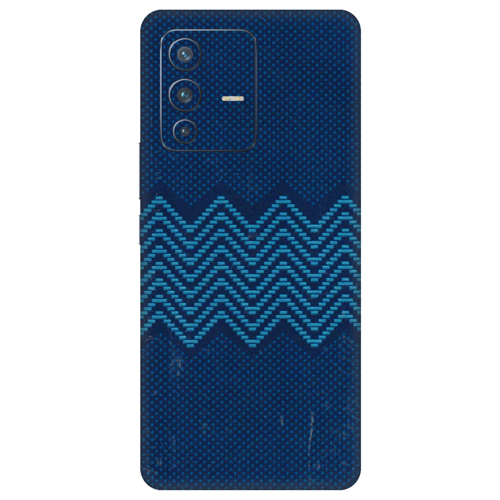 VIVO Z/V/X/T/U/S Series Phone Skins (All Models) - Blue Sober Waves - 3D Embossed Finish (L-306) Vivo V23 Pro (5G)