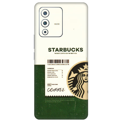 VIVO Z/V/X/T/U/S Series Phone Skins (All Models) - Starbucks Barcode - 3D Embossed Finish (L-308) Vivo V23 Pro (5G)