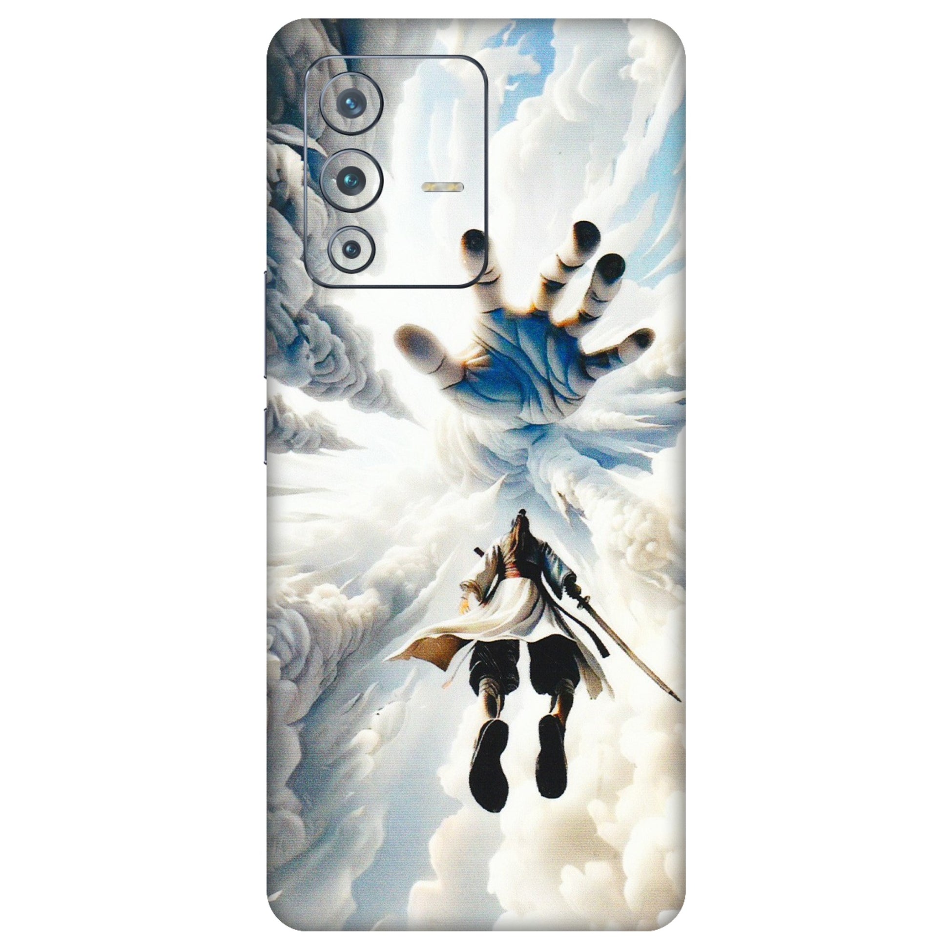 VIVO Z/V/X/T/U/S Series Phone Skins (All Models) - Big Hand With Monkey King - 3D Embossed Finish (L-323) Vivo V23 Pro (5G)