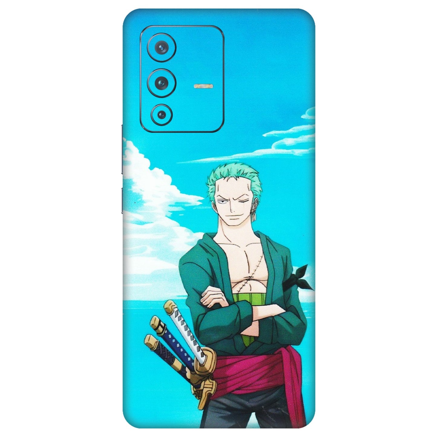 VIVO Z/V/X/T/U/S Series Phone Skins (All Models) - Cool Swordman Zoro Anime - Matte Finish (M-143) Vivo V23 Pro (5G)