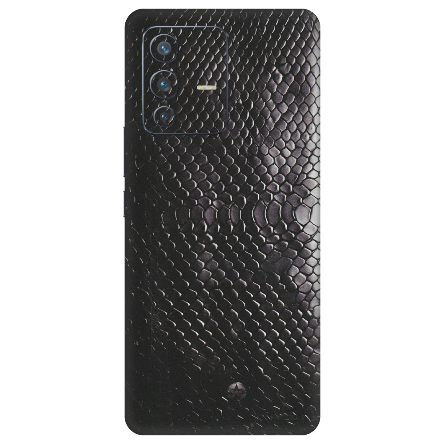 VIVO Z/V/X/T/U/S Series Phone Skins (All Models) - Black Snack Leather - Matte Finish (M-147) Vivo V23 Pro (5G)