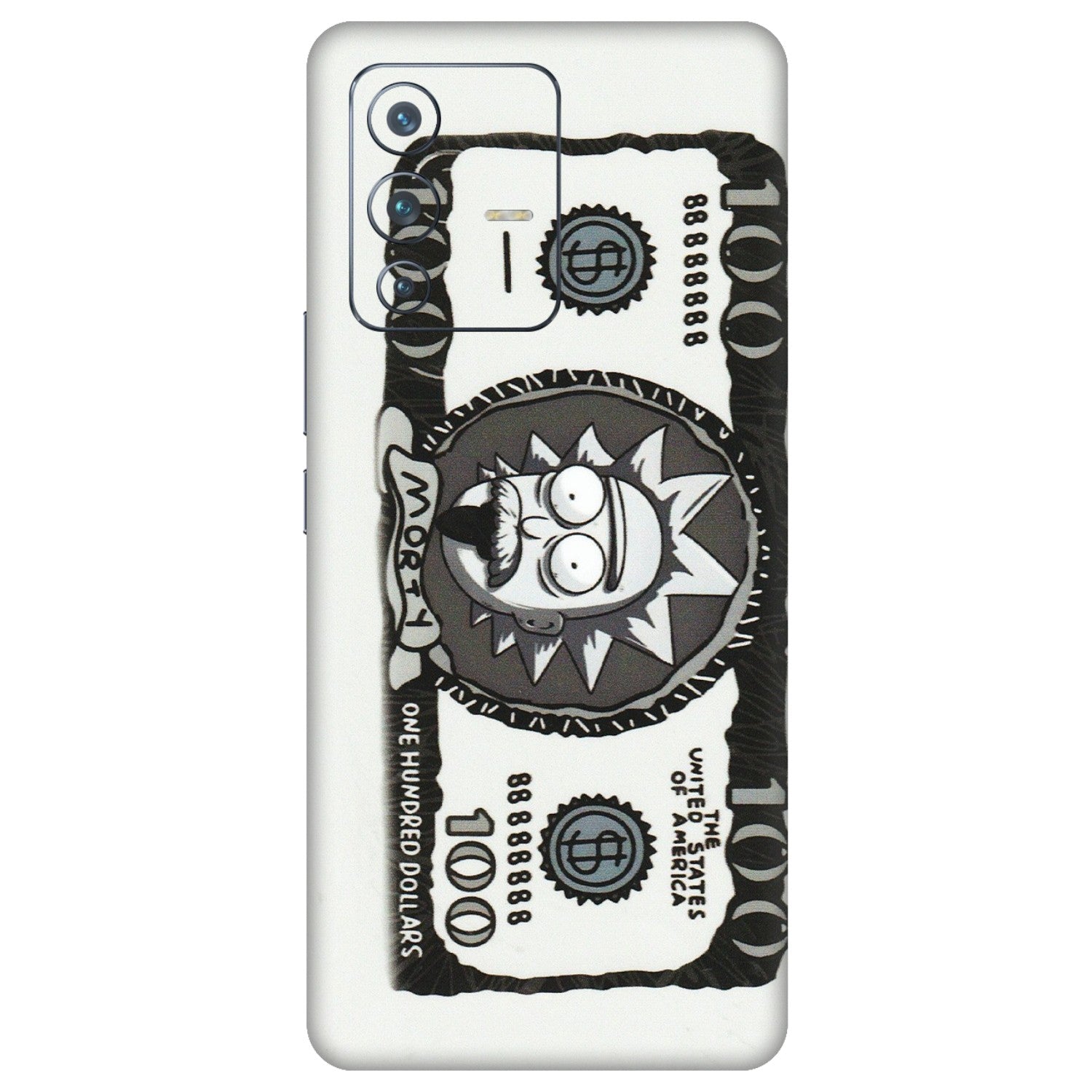 VIVO Z/V/X/T/U/S Series Phone Skins (All Models) - Rick And Morty Hundred Dollar Anime - Matte Finish (M-161) Vivo V23 Pro (5G)