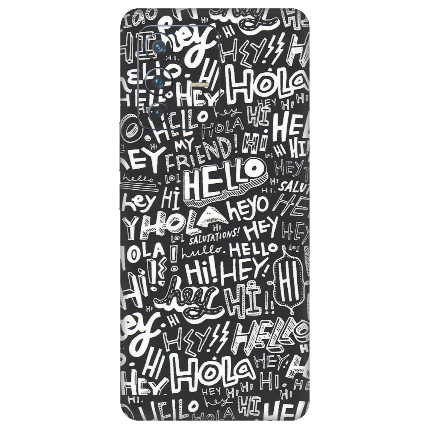 VIVO Z/V/X/T/U/S Series Phone Skins (All Models) - Hi Hello Doodles - Matte Finish (M-25) Vivo V23 Pro (5G)