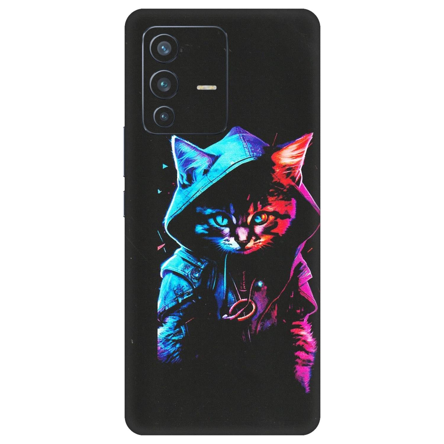 VIVO Z/V/X/T/U/S Series Phone Skins (All Models) - Cyberpunk Cat - Matte Finish (M-45) Vivo V23 Pro (5G)