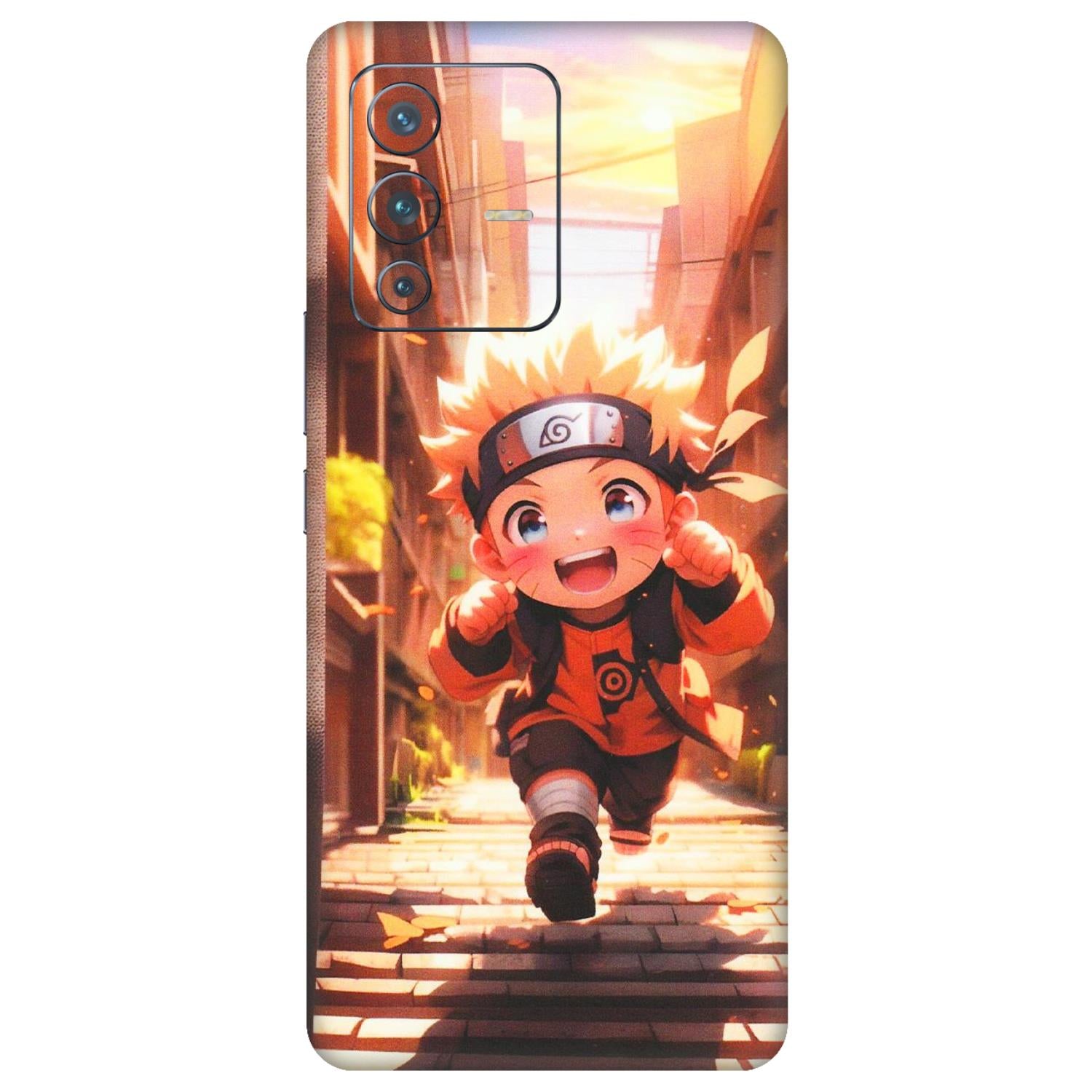VIVO Z/V/X/T/U/S Series Phone Skins (All Models) - Naruto Cute Toon Running - Matte Finish (M-04) Vivo V23 Pro (5G)