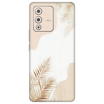 VIVO Z/V/X/T/U/S Series Phone Skins (All Models) - Gold Petals Abstract - Transparent Finish (T-08) Vivo V23 Pro (5G)
