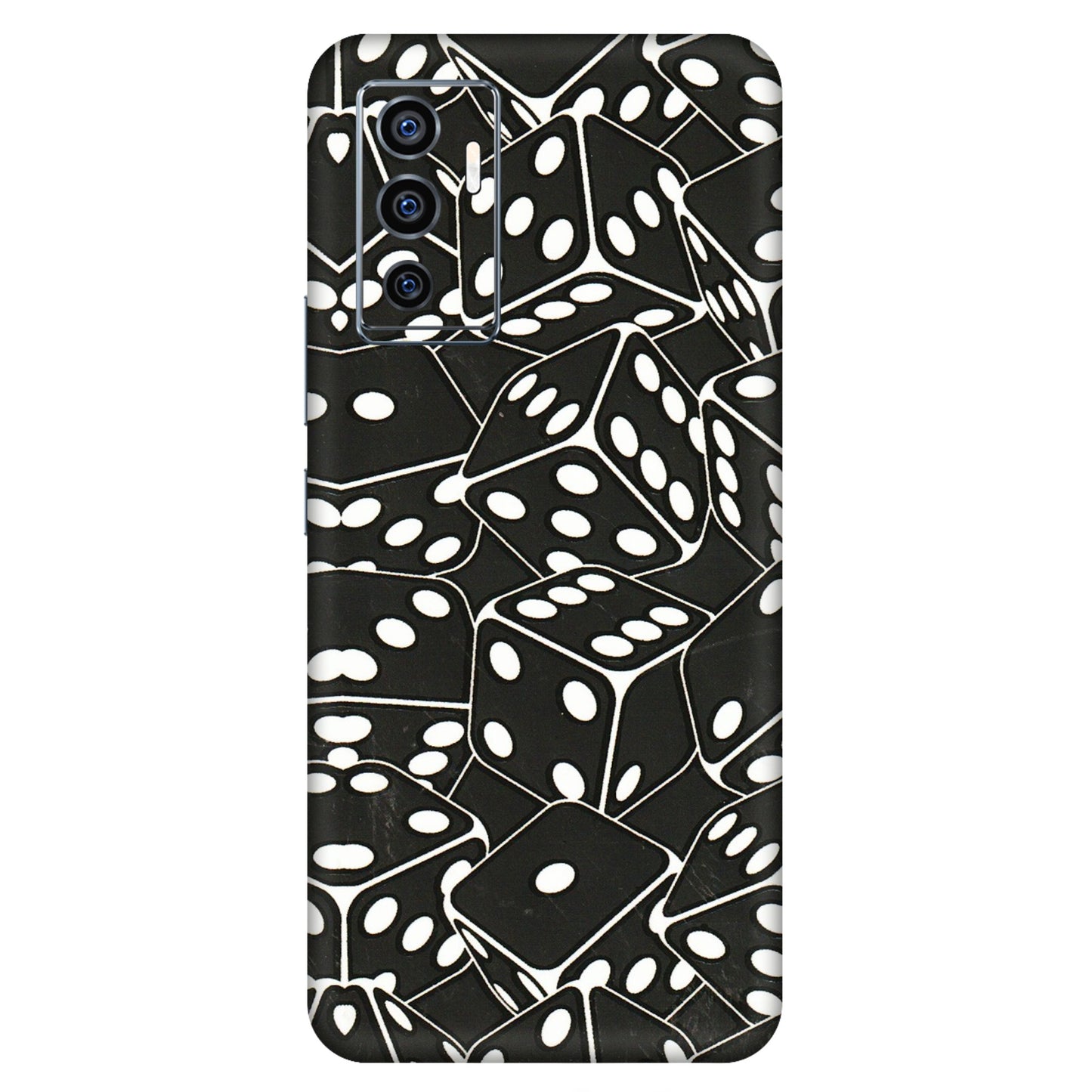 VIVO Z/V/X/T/U/S Series Phone Skins (All Models) - Big Black Dices - 3D Embossed Finish (L-106) Vivo V23e (5G)