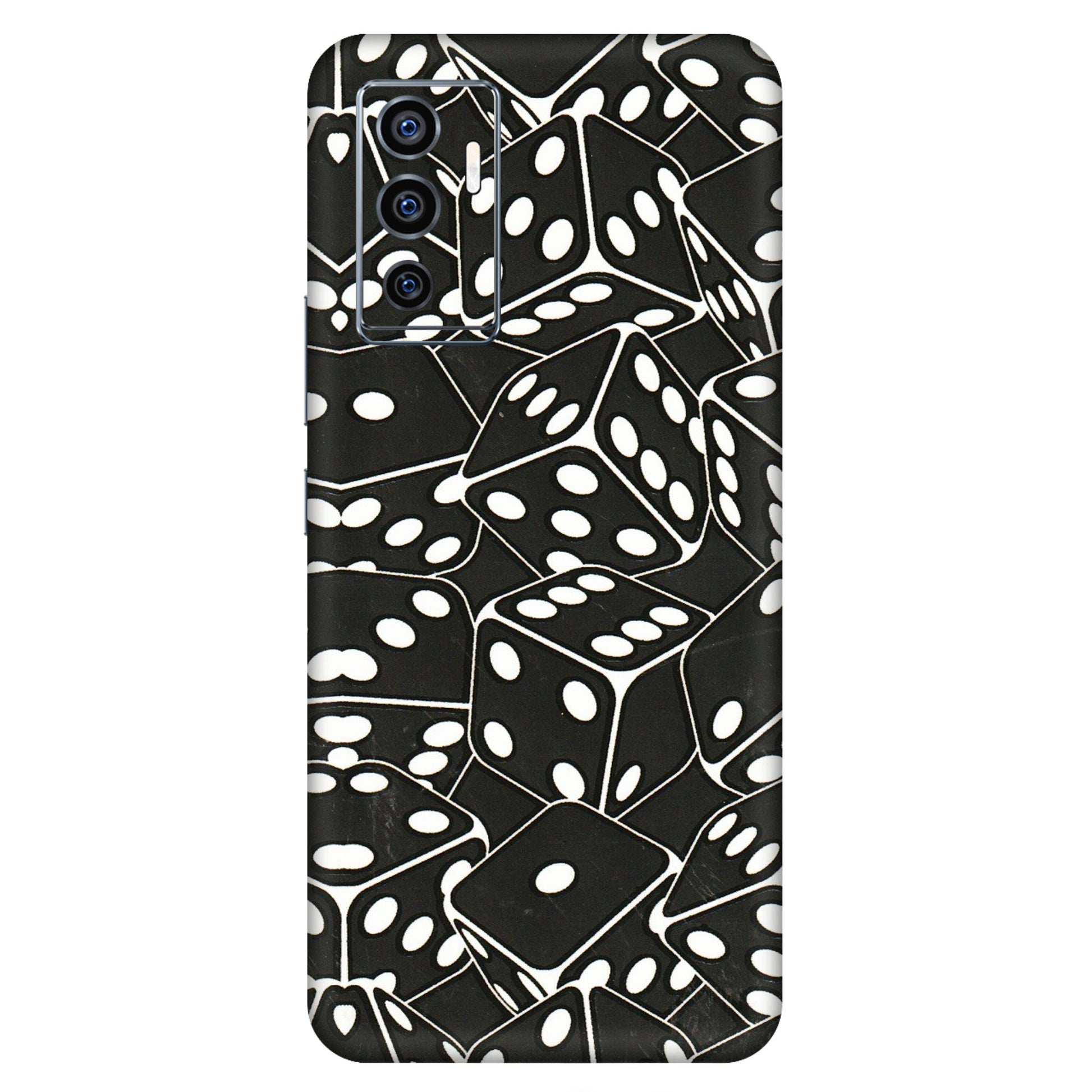 VIVO Z/V/X/T/U/S Series Phone Skins (All Models) - Big Black Dices - 3D Embossed Finish (L-106) Vivo V23e (5G)