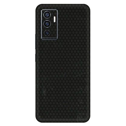 VIVO Z/V/X/T/U/S Series Phone Skins (All Models) - Black honeycomb - 3D Embossed Finish (L-114) Vivo V23e (5G)