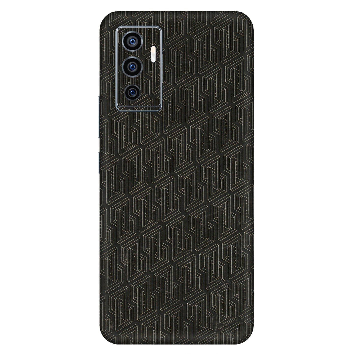 VIVO Z/V/X/T/U/S Series Phone Skins (All Models) - Black Abstract Pattern - 3D Embossed Finish (L-117) Vivo V23e (5G)