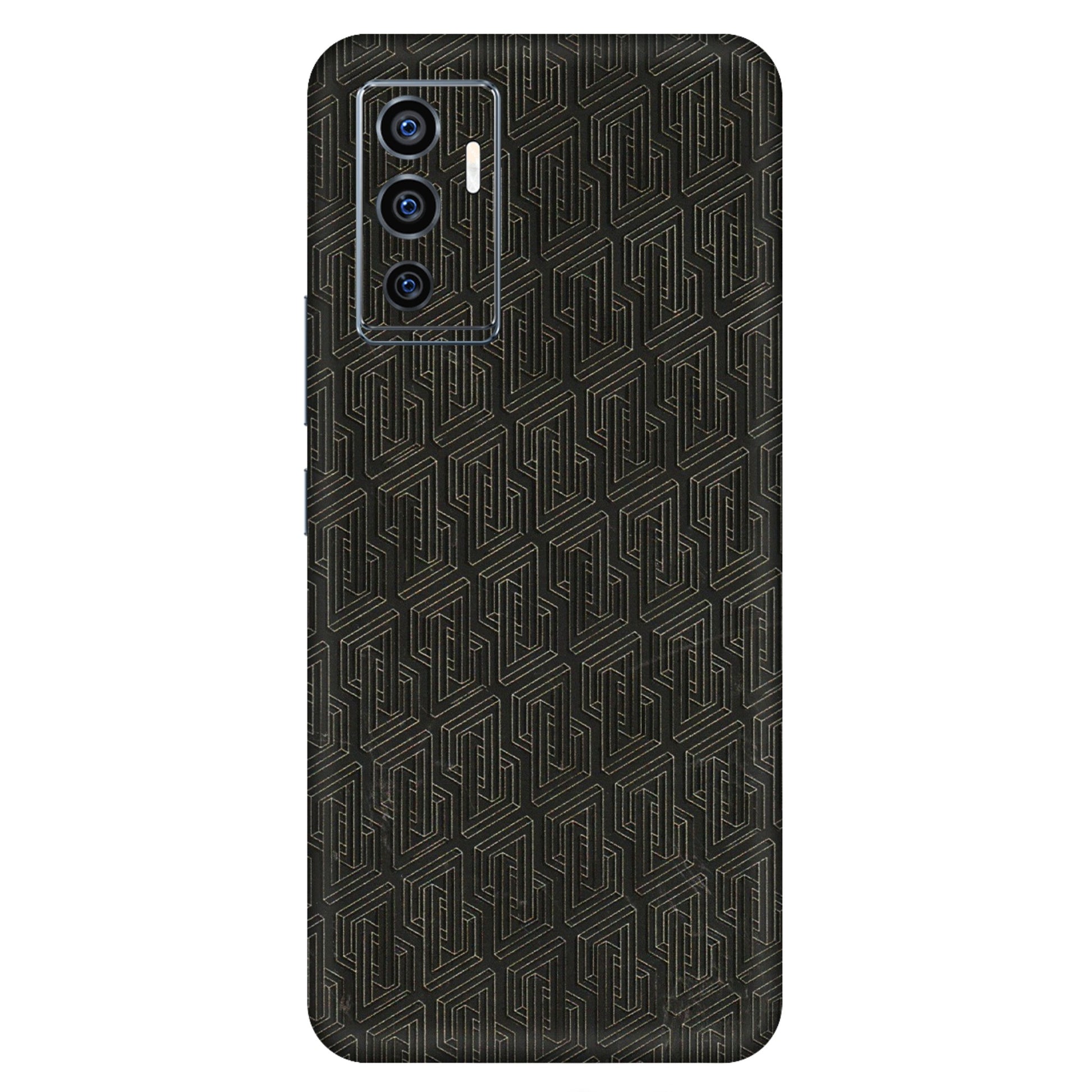 VIVO Z/V/X/T/U/S Series Phone Skins (All Models) - Black Abstract Pattern - 3D Embossed Finish (L-117) Vivo V23e (5G)