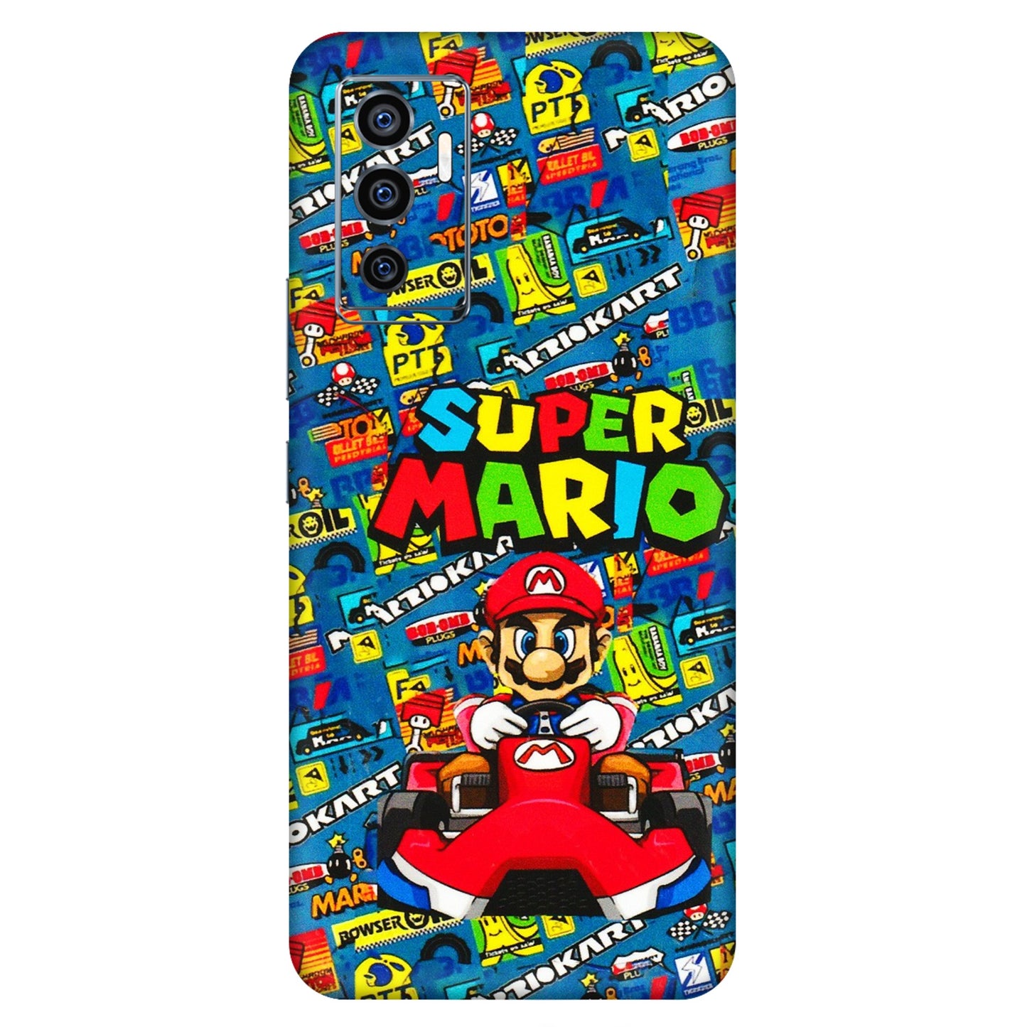 VIVO Z/V/X/T/U/S Series Phone Skins (All Models) - Super Mario Kart - 3D Embossed Finish (L-140) Vivo V23e (5G)