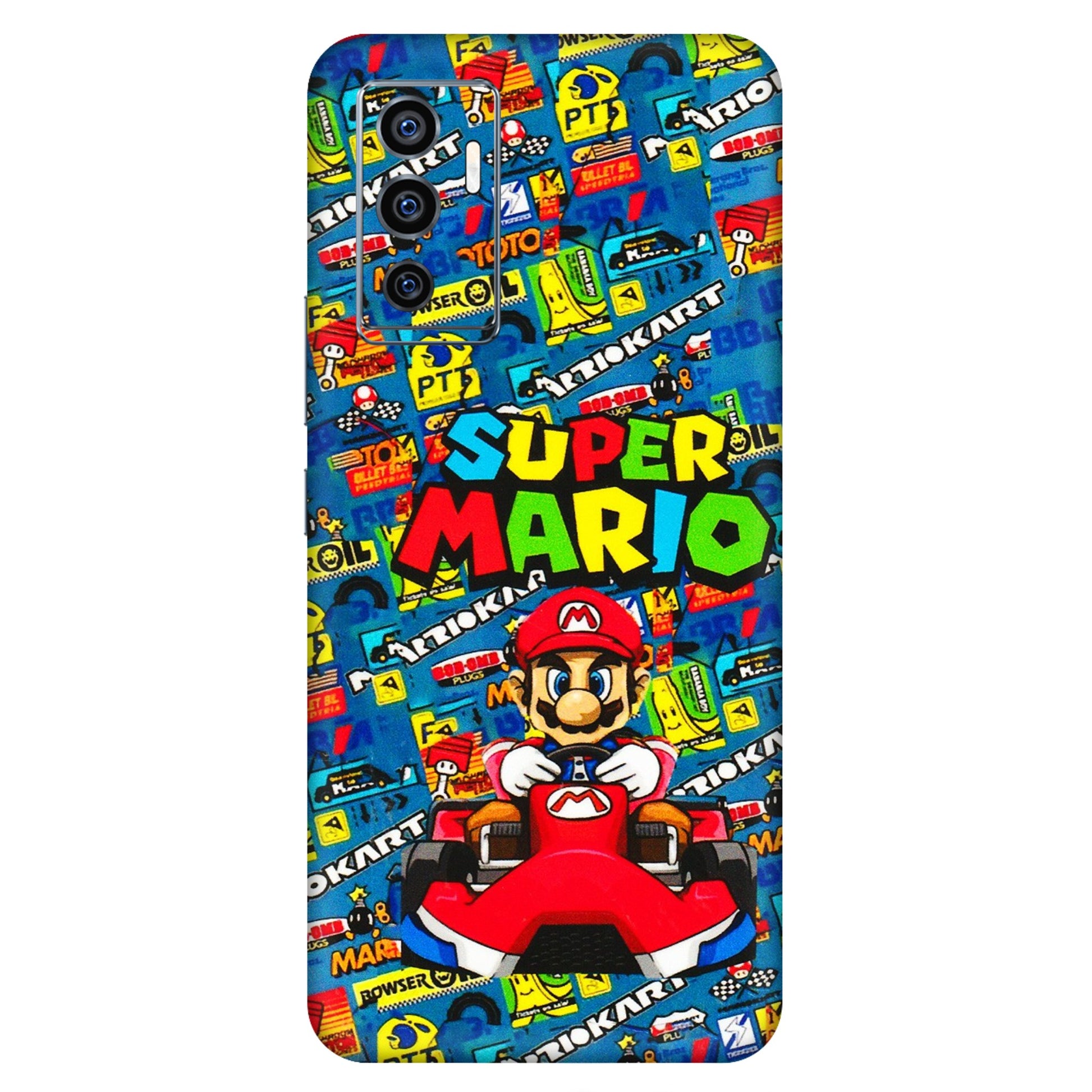 VIVO Z/V/X/T/U/S Series Phone Skins (All Models) - Super Mario Kart - 3D Embossed Finish (L-140) Vivo V23e (5G)
