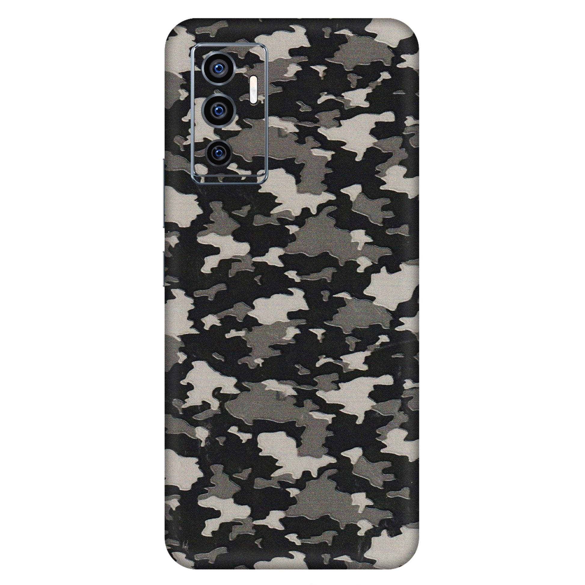 VIVO Z/V/X/T/U/S Series Phone Skins (All Models) - Black/Grey Camoflaunge - 3D Embossed Finish (L-142) Vivo V23e (5G)